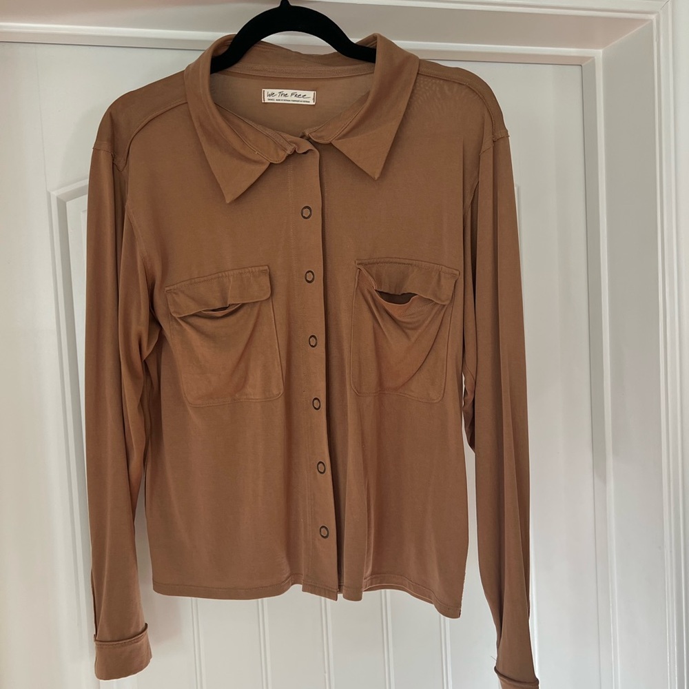 We The Free Tan Casual Shirt